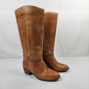 Vintage Sears The Shoe Place Ladies Tan Leather Boots 8M